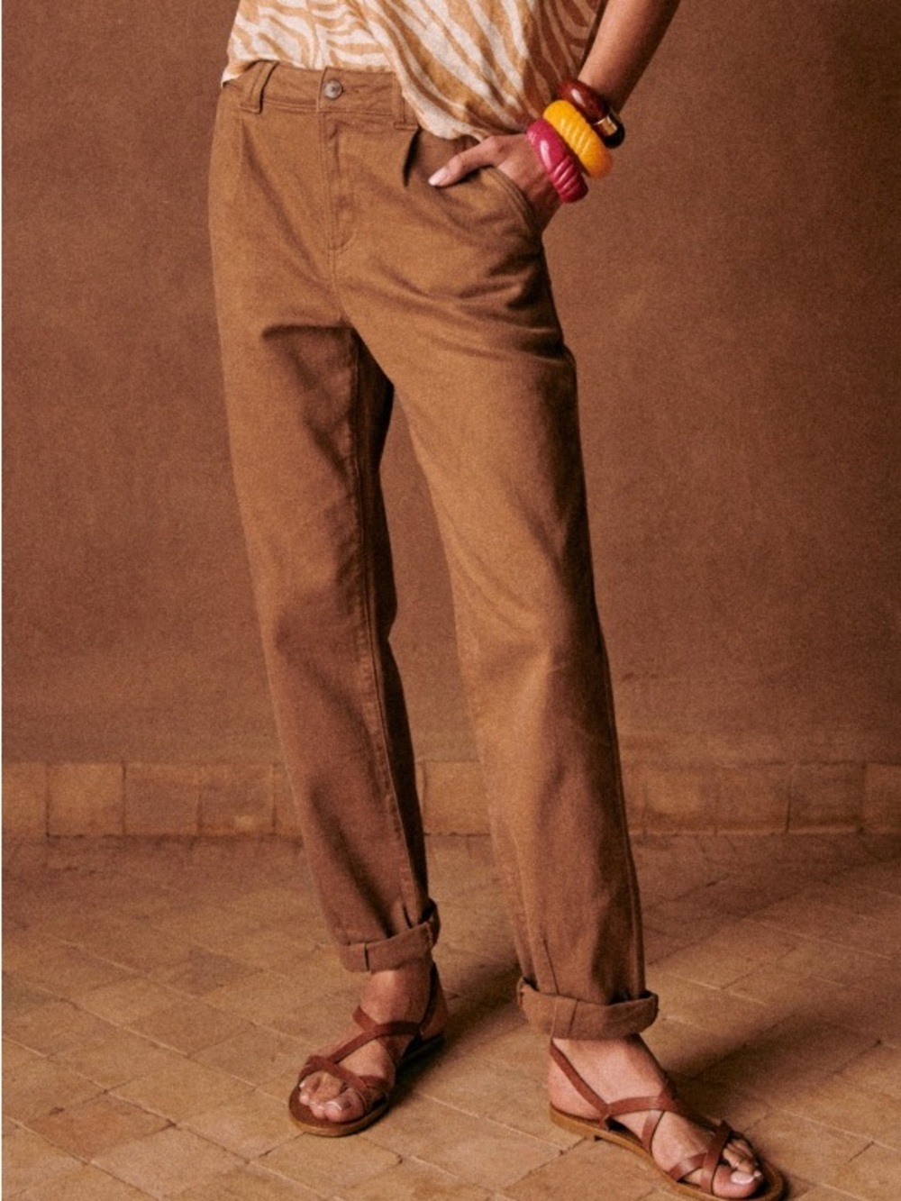 Sezane MANU TROUSERS Coffee